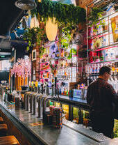 The bar interior at Union Street Bar, Belfast