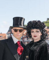 Goths in Whitby harbour