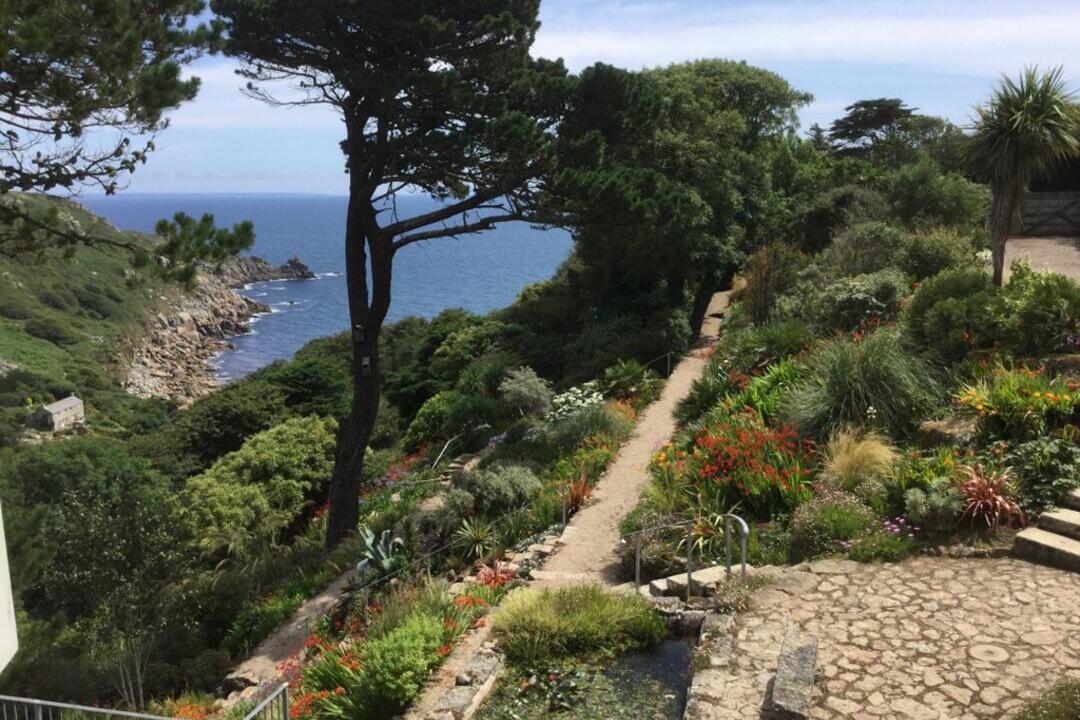 An overhead view of the Chygurno Gardens in Cornwall