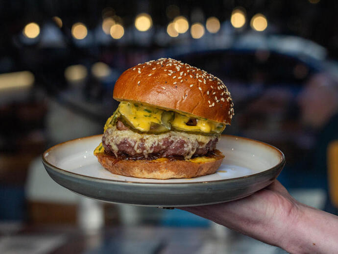 Burger from Bone and Block at Liverpool's Duke Street Market