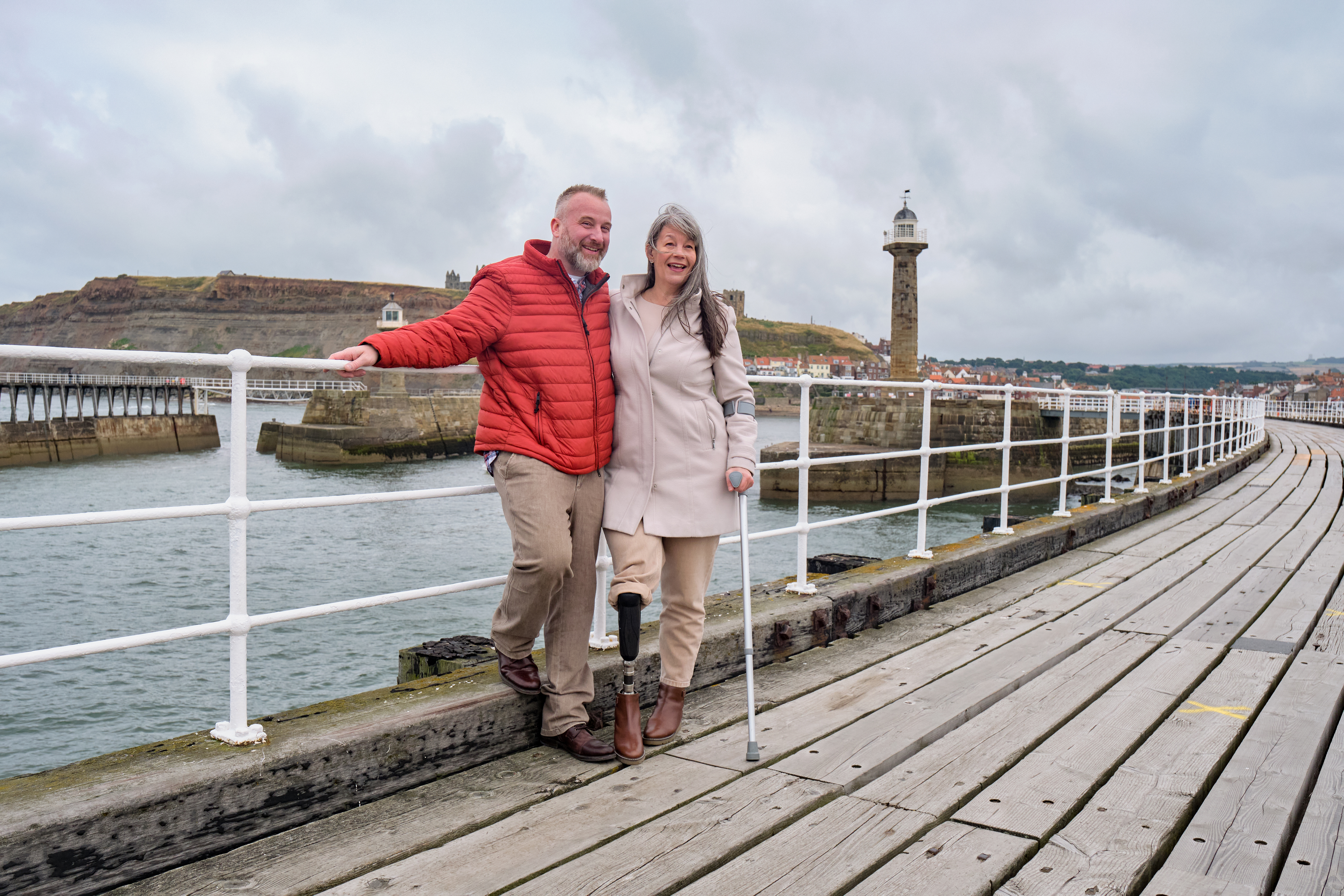 Couple on a pier