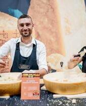 Chefs presenting cheese at Good Food Show Summer