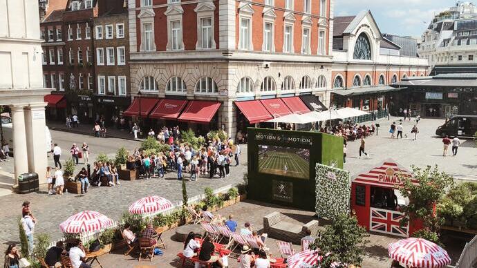 Wimbledon public viewing at Covent Garden