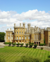 A long distance outdoor shot of Belvoir Castle
