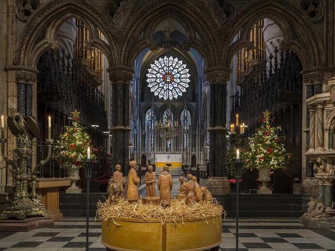 Durham Castle during Christmas