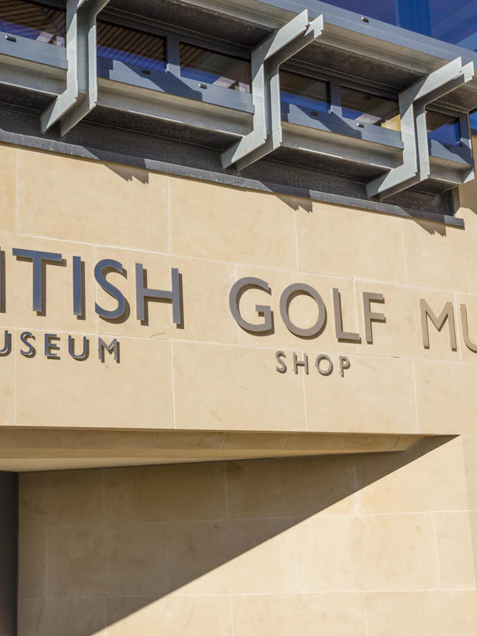 Entrance and sign for the British Golf Museum.