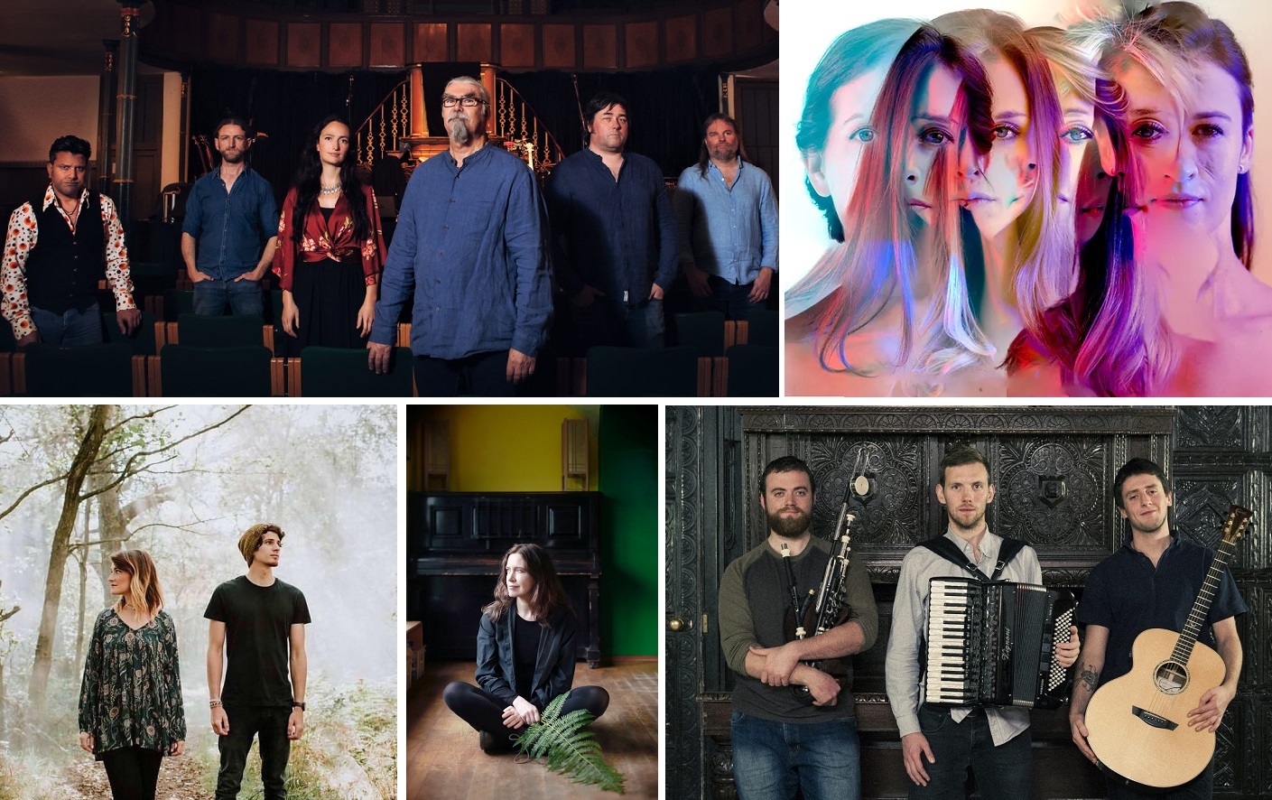 Verschiedene Musikgruppen, die beim Cornwall Folk Festival auftreten werden