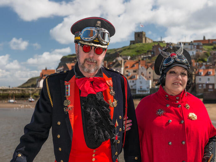 Goths in Whitby harbour