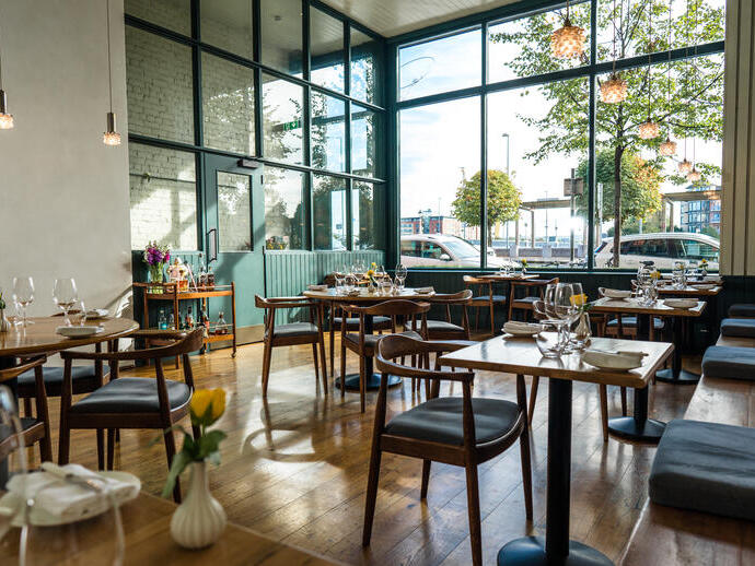 Interior of OX restaurant, Belfast