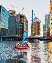 Views during the boat Hot Tub ride on the Thames