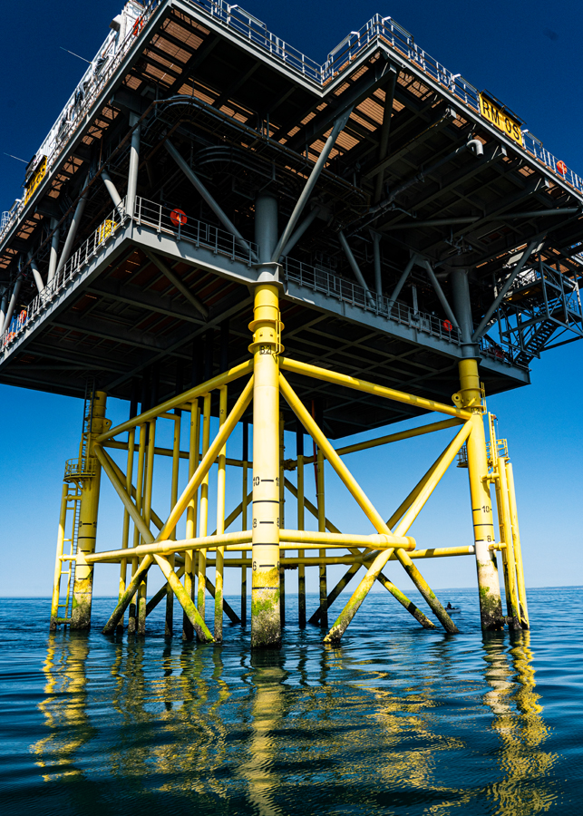 An offshore rig, used by Brighton Diver for fishing and diving trips