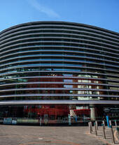 An outside view of Leicester's Curve Theatre