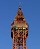 Top of Blackpool Tower with Blackpool Eye.