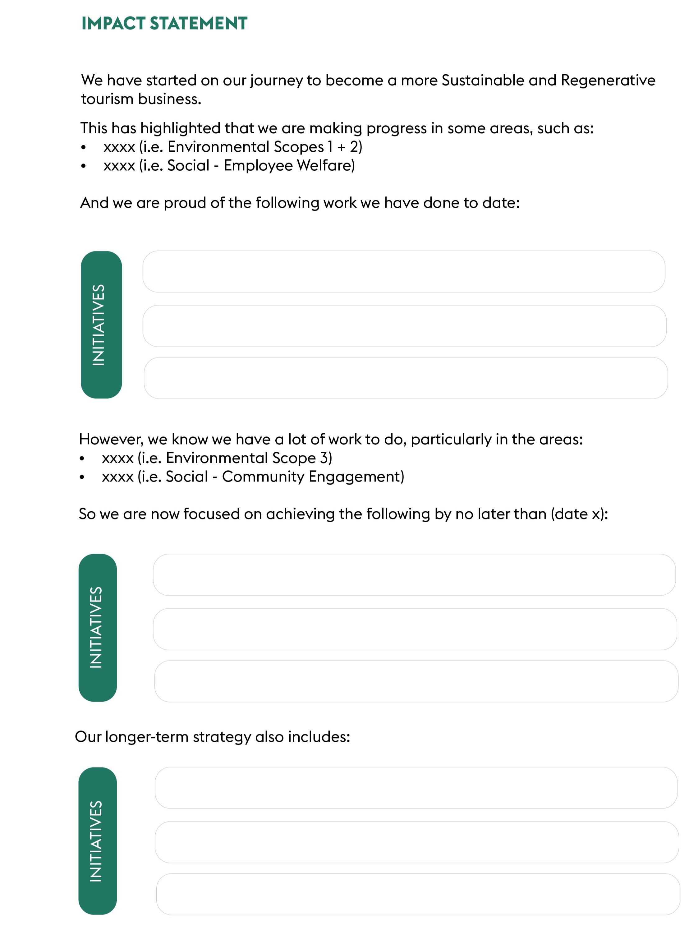 Regenerative Tourism Handbook graphics