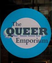 Logo mit der Aufschrift „Queer Emporium”