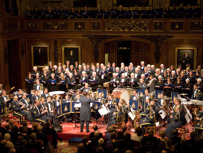 An orchestra performing on stage as part of Windsor Festival