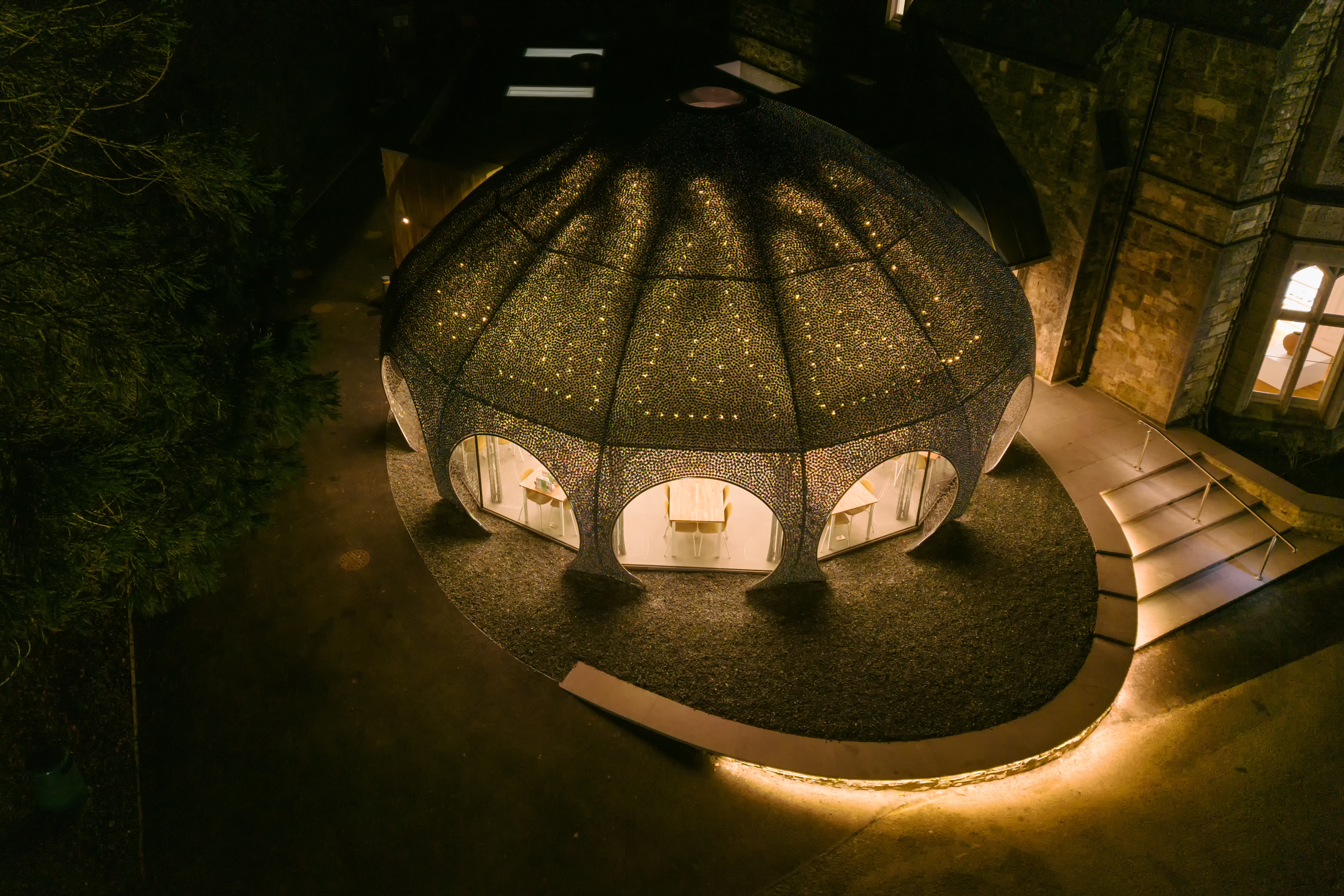 An outside view of Plas Glyn y Weddw Gallery in Wales