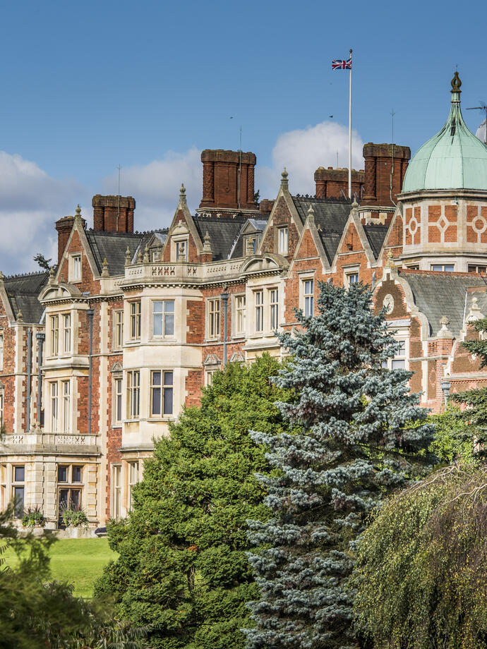 An exterior view of Sandringham House
