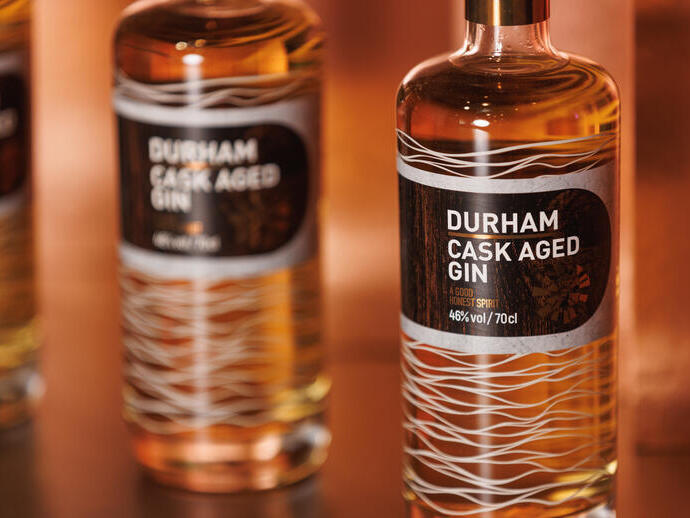 Bottles of Durham Cask Aged Gin in Durham Distillers