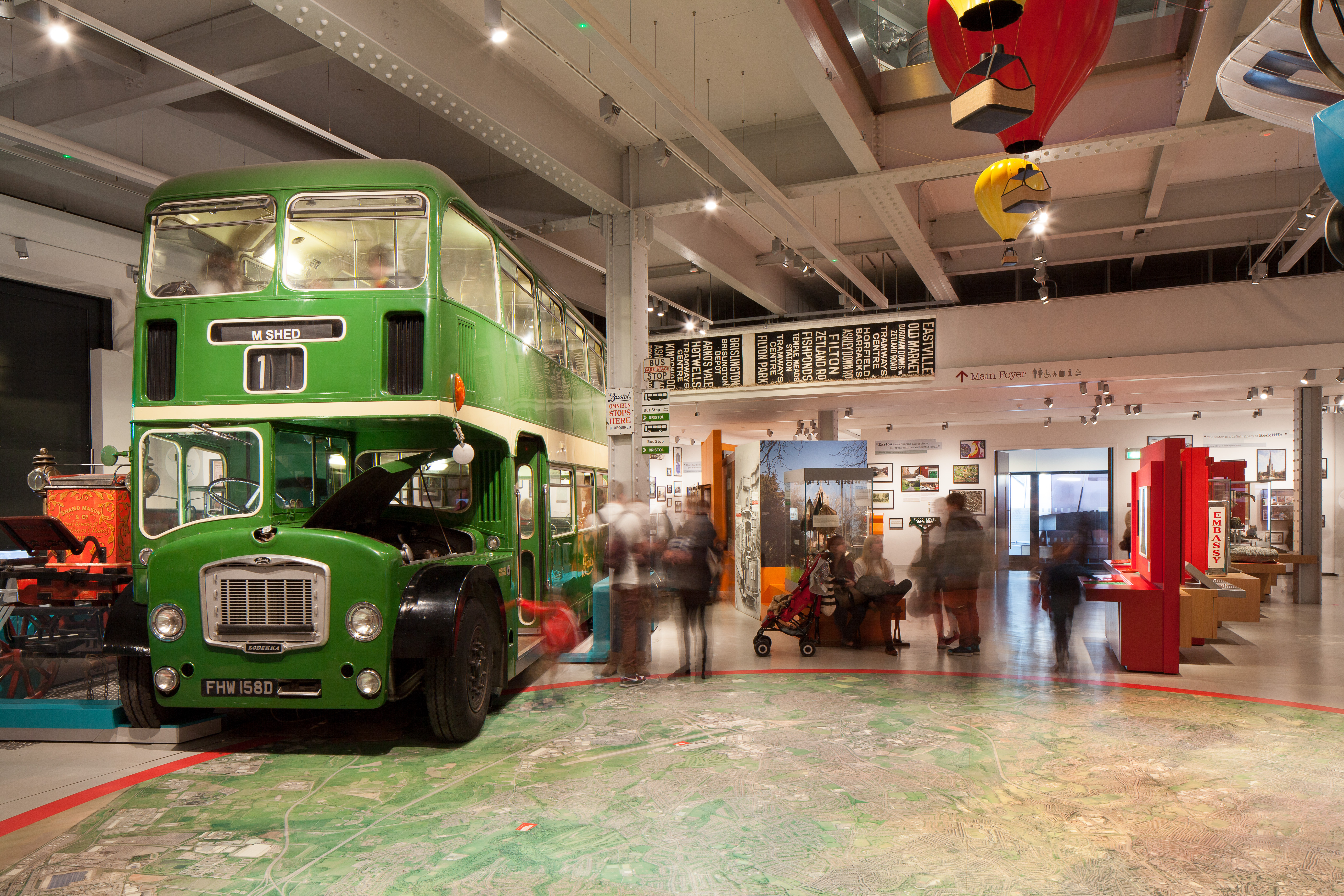 A range of exhibits inside the M Shed in Bristol
