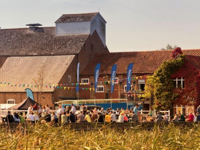 Crowds of people at Aldeburgh Food & Drink Festival