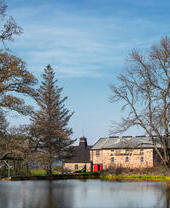 View of Glenmorangie Distillery and landscape