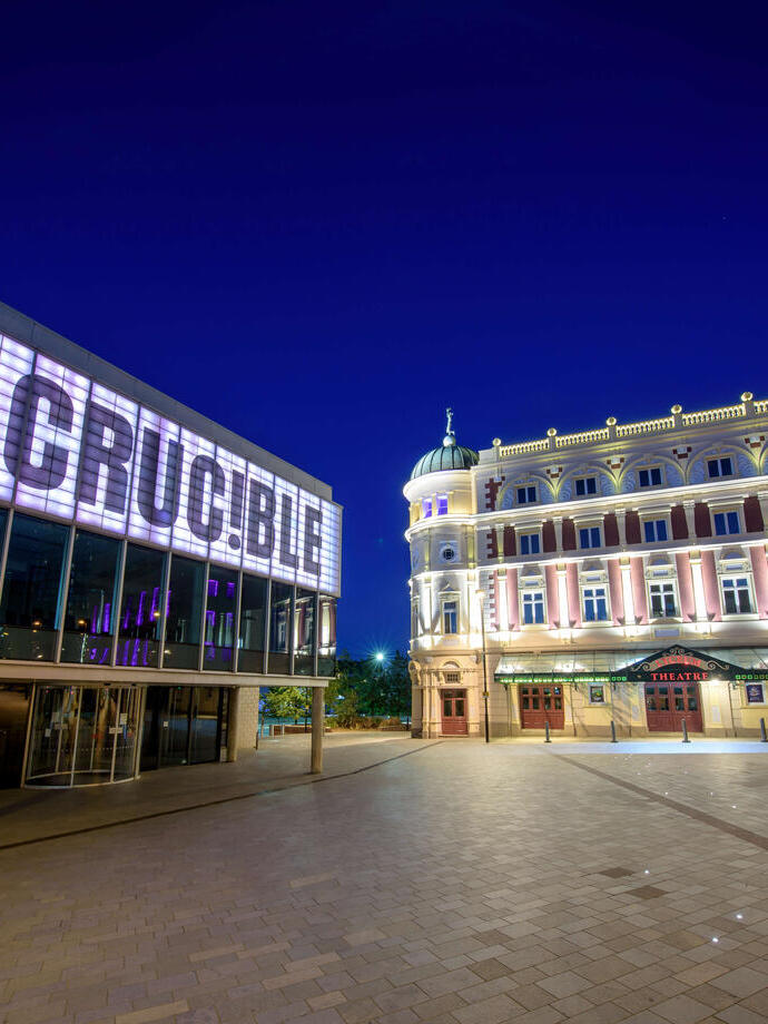 The Lyceum Theatre and the Crucible Theatre in Sheffield, part of the historic Sheffield Theatres group