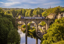 View of Knaresborough, a town located in North Yorkshire.
