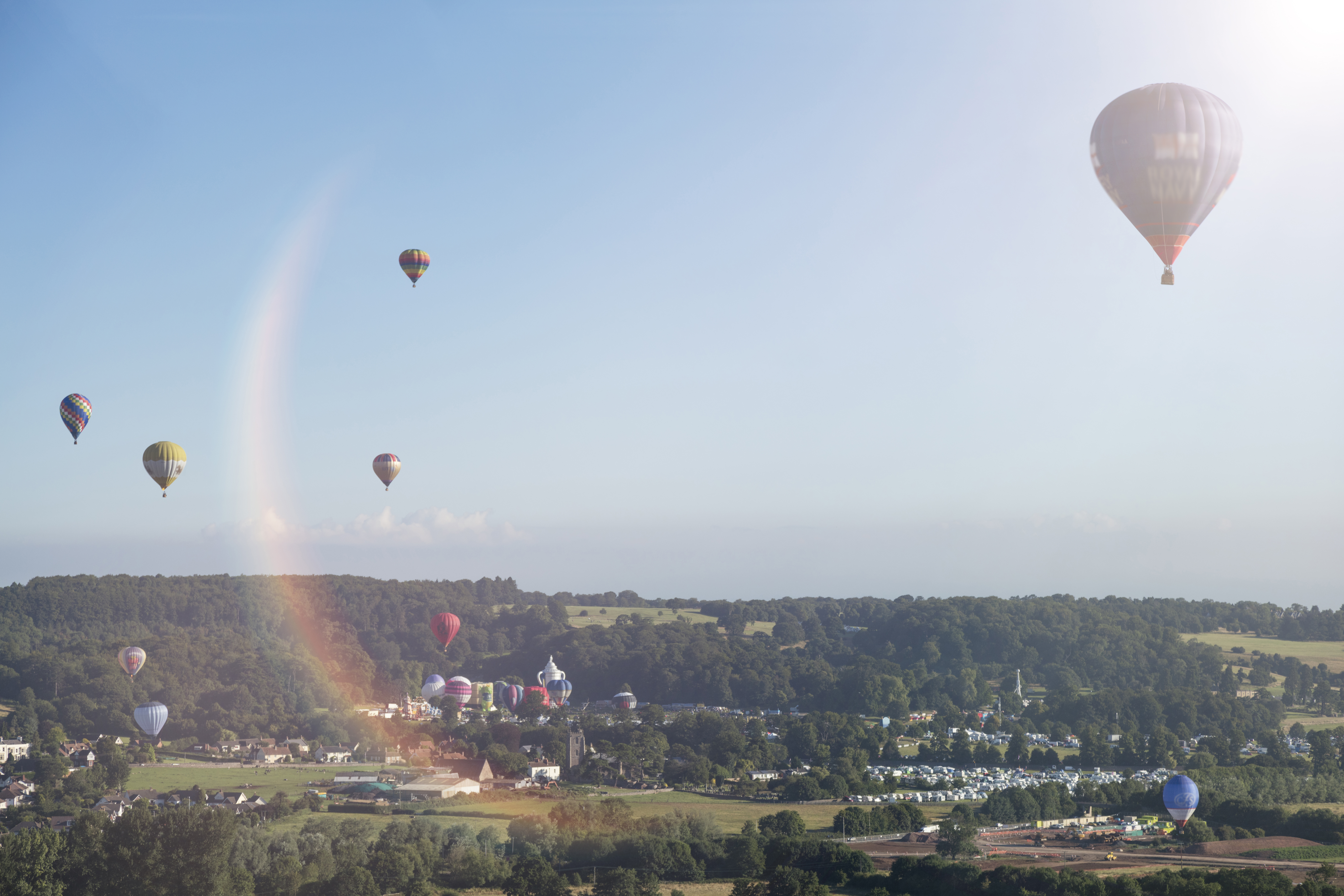 Hot air balloons in the sky