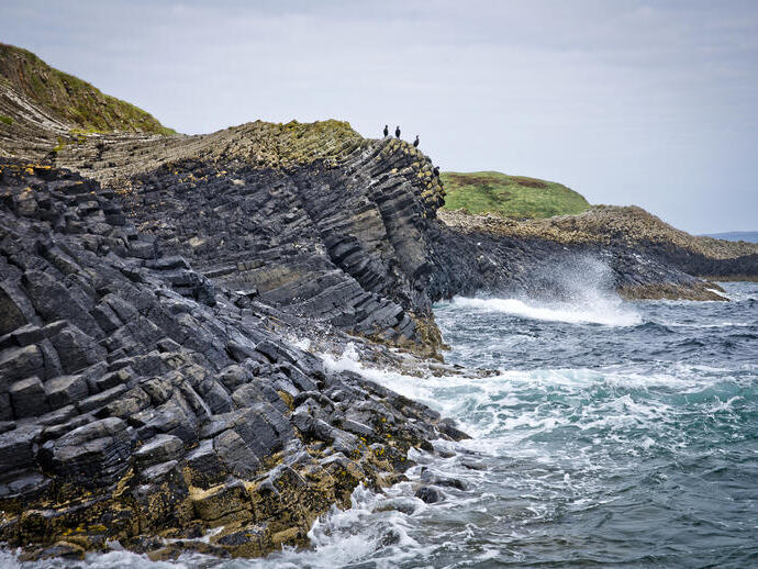 Staffa Island and Fingals Cave in the Inner Hebrides