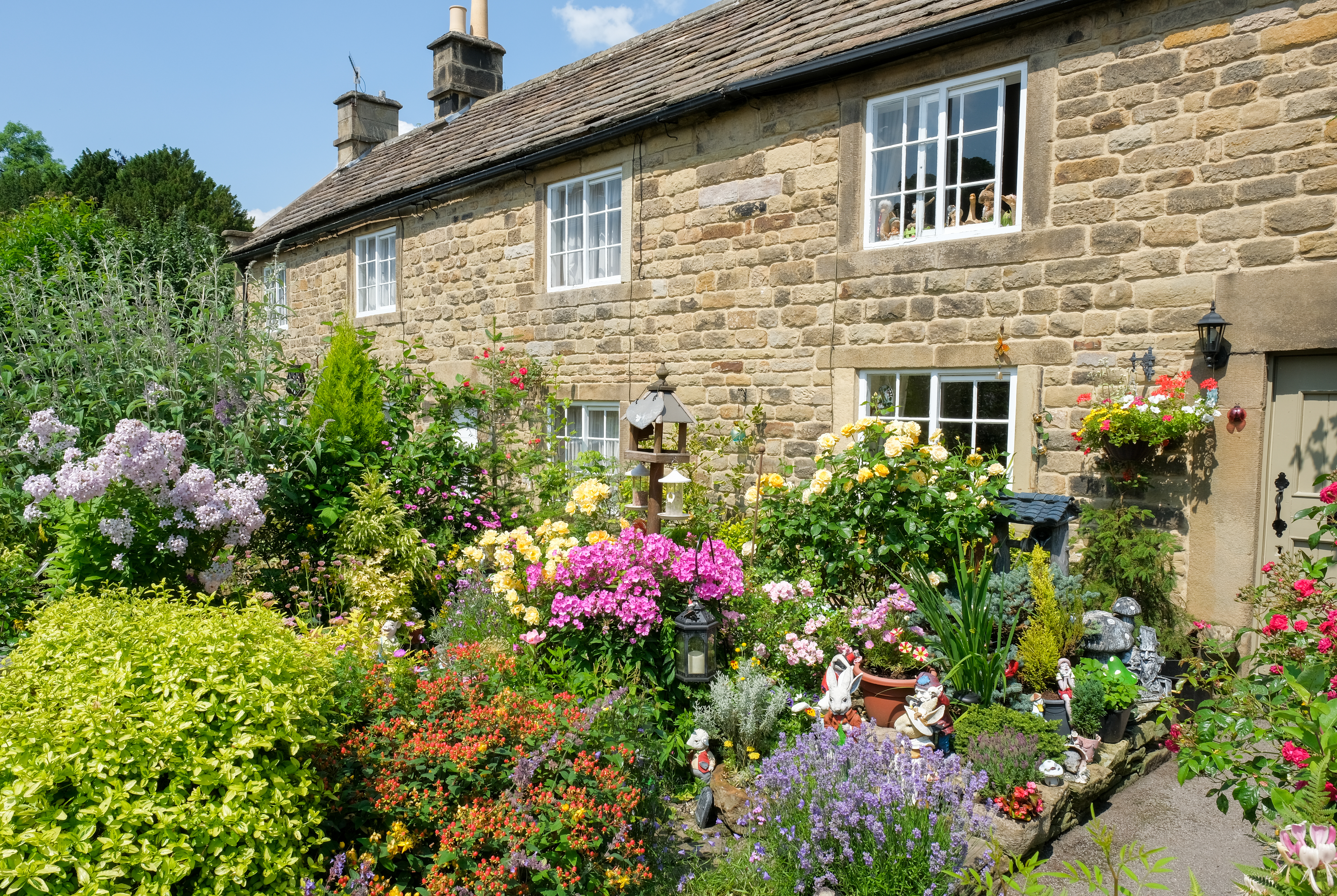 A beautiful cottage garden in the Derbyshire village of Eyam.