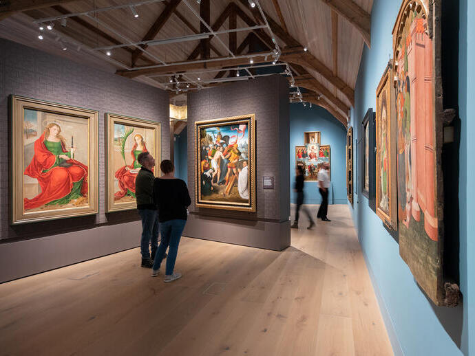 Paintings showing early influences on Spanish Golden Age art at The Spanish Gallery in Bishop Auckland.