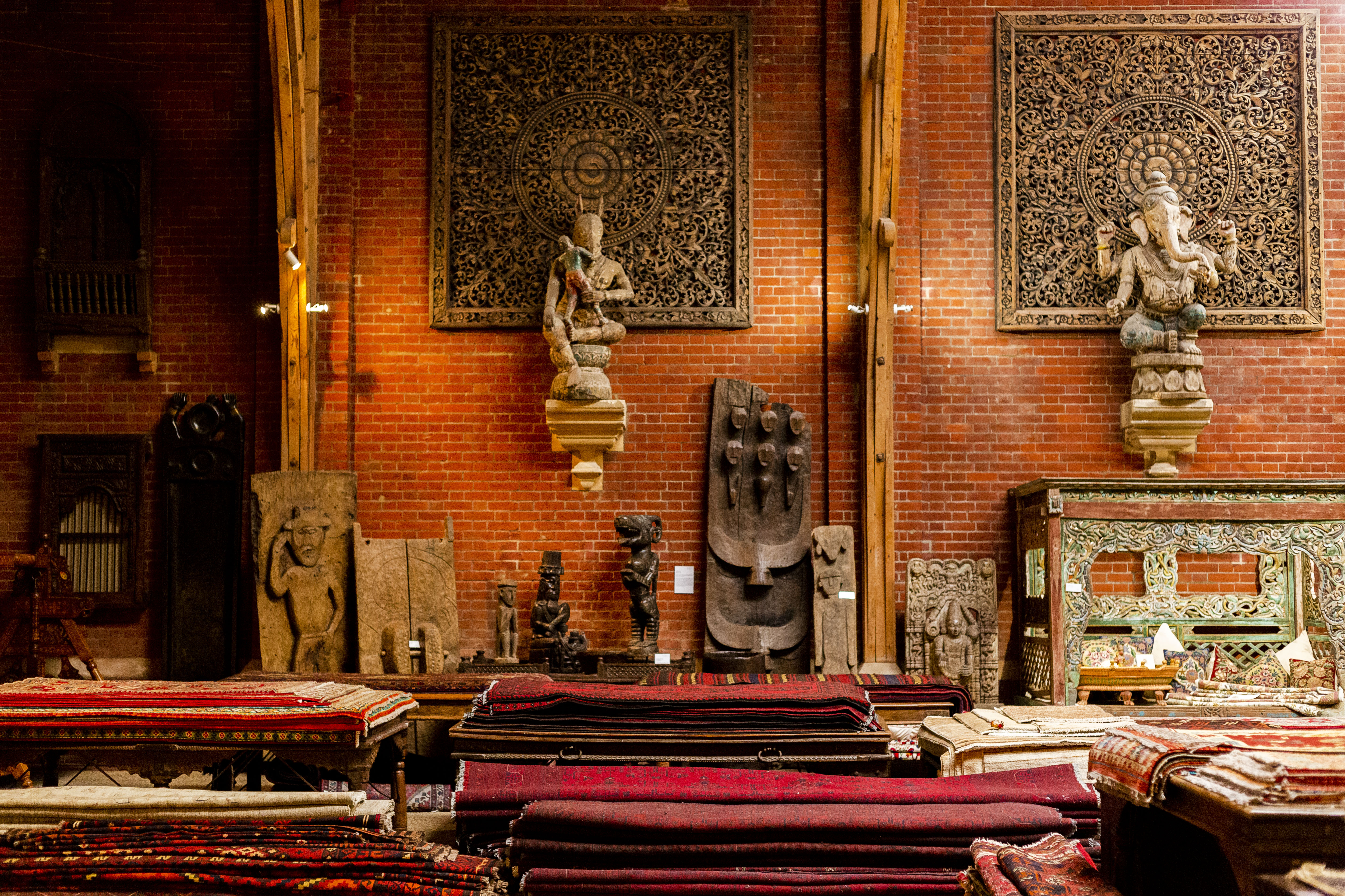 Vue intérieure de certaines expositions au South Asia Museum de Norwich