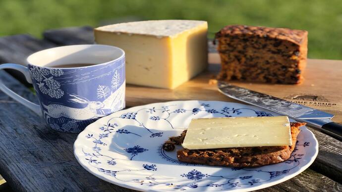 Queso Wensleydale y tarta