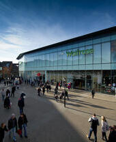 Vista aérea de Windsor Yards, en el centro de la ciudad