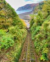 Photograph of Lynton and Lynmouth Cliff Railway in North Devon.