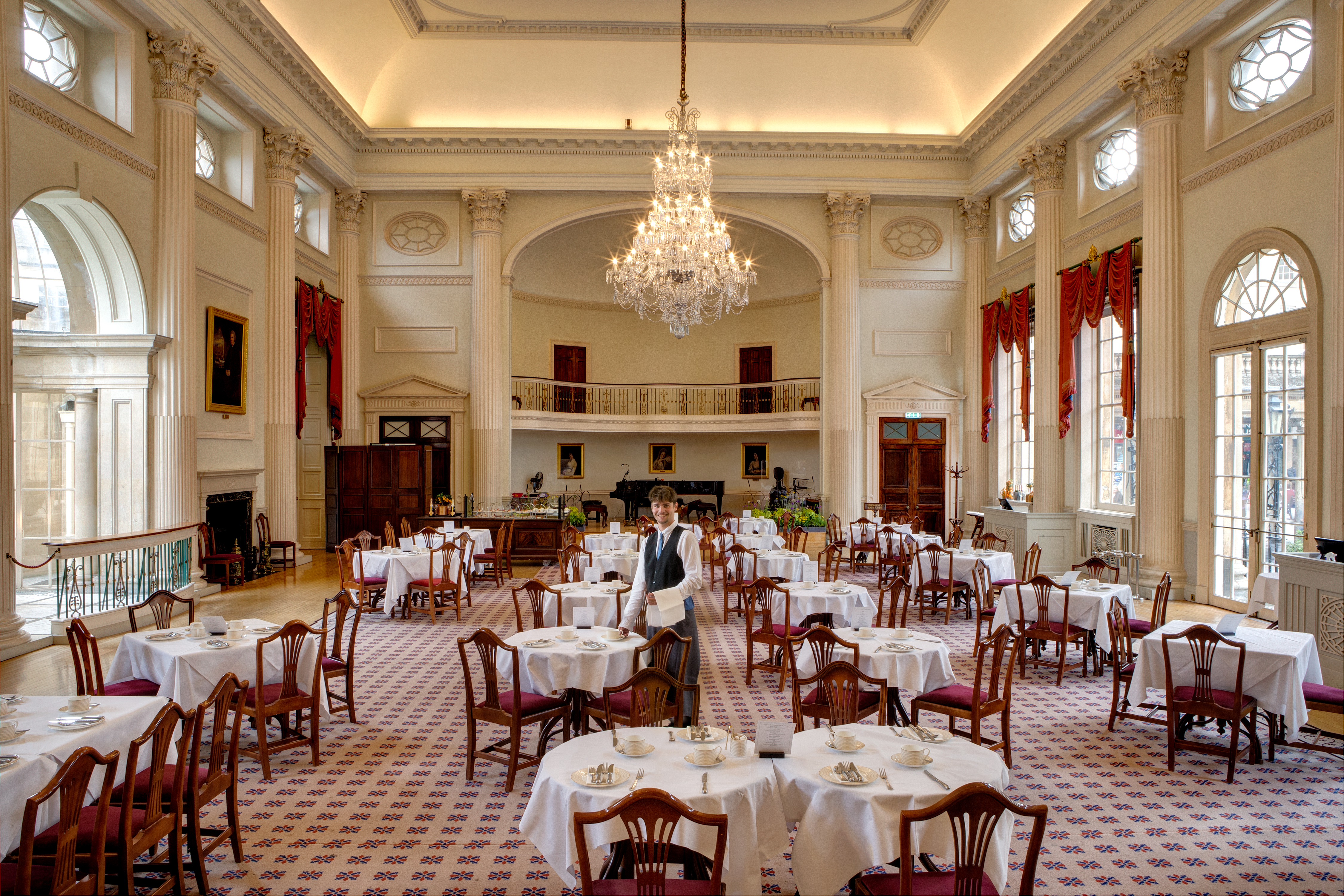 The Pump Room Restaurant in Bath being prepared for opening