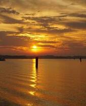 Puesta de sol sobre Hickling Broad