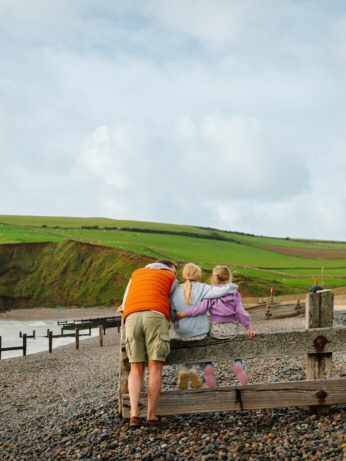 Family having fun on a beach