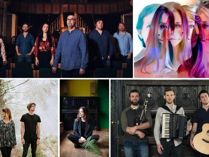 A variety of musical acts that will be performing at Cornwall Folk Festival