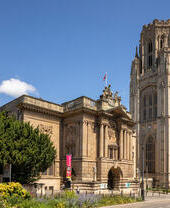 An exterior shot of the Wills Memorial Building in Bristol