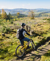 Biking the cycle paths of Glentress Forest