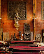 An inside view of some exhibits in the South Asia Museum in Norwich