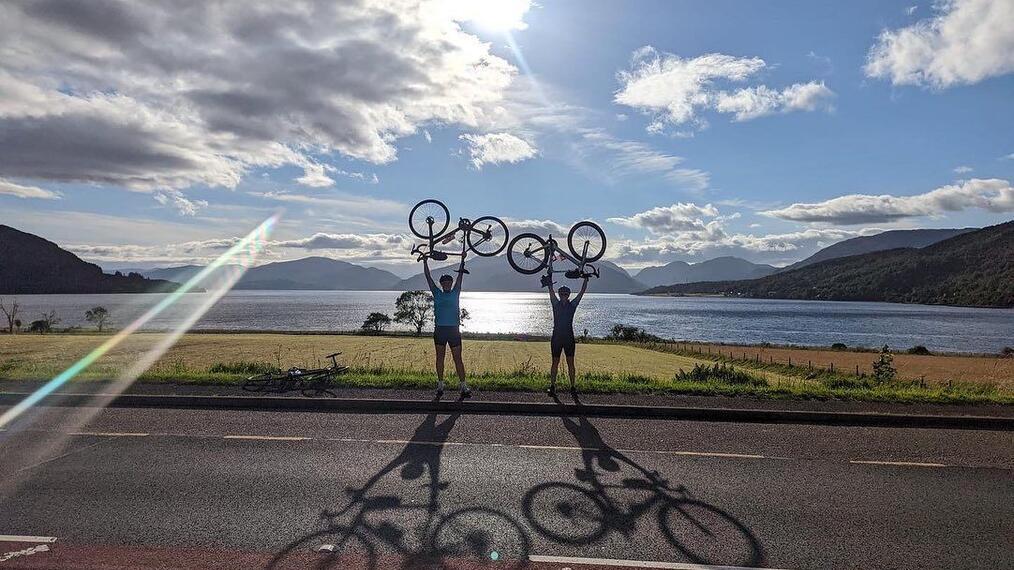 Radfahrer auf der Isle of Arran