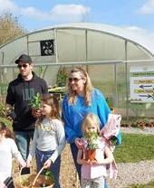 A family at South Devon Chilli Farm