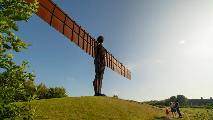 The Angel of the North, an iconic statue in northern England