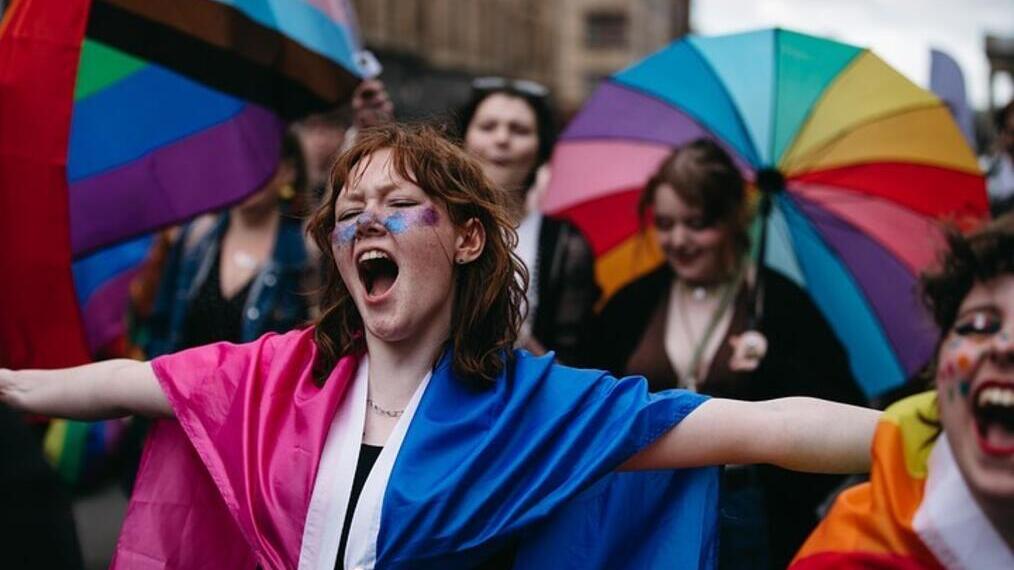 A group of women walking at Pride Glasgow