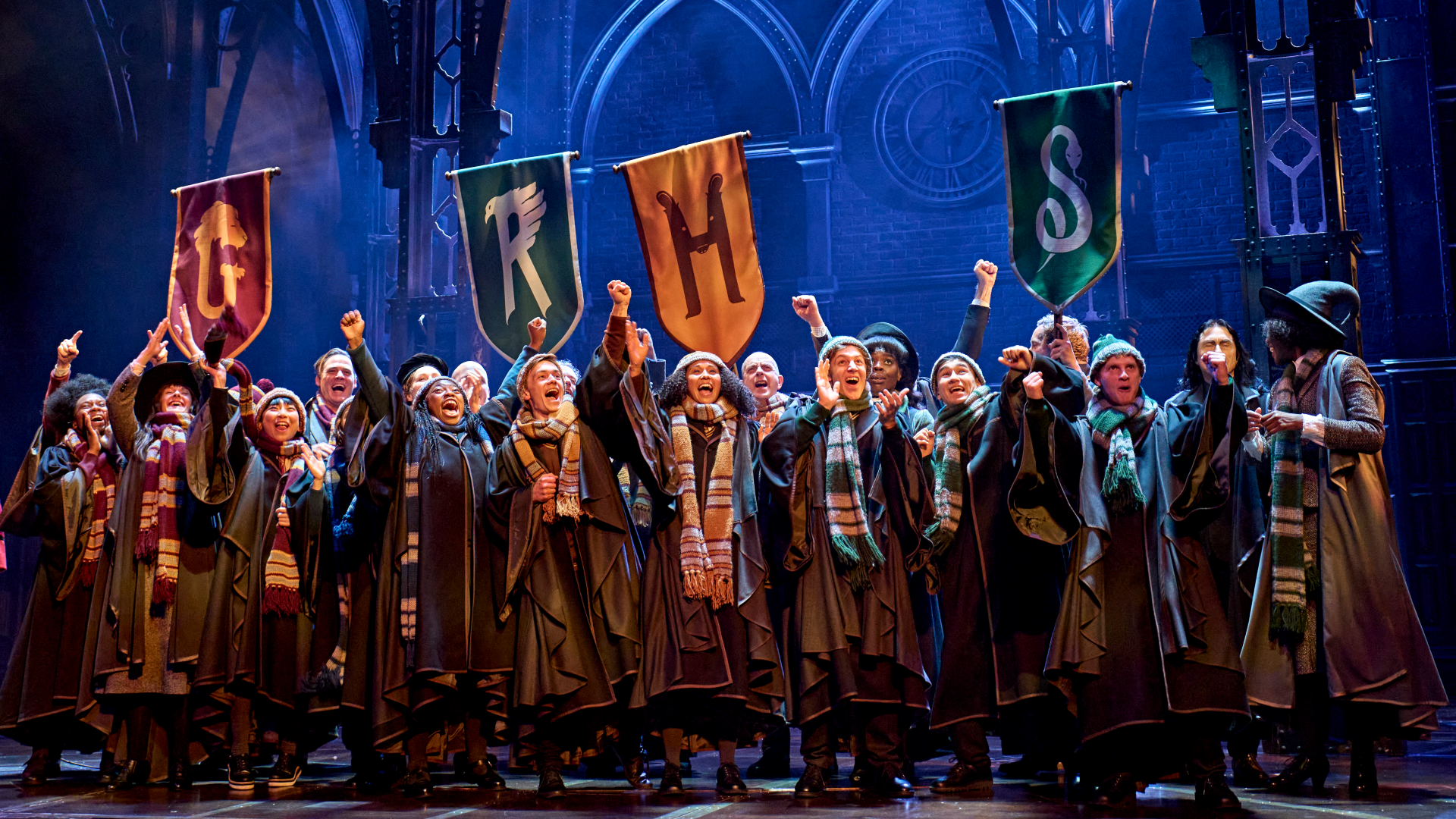 A performance of Harry Potter and the Cursed Child on stage in London