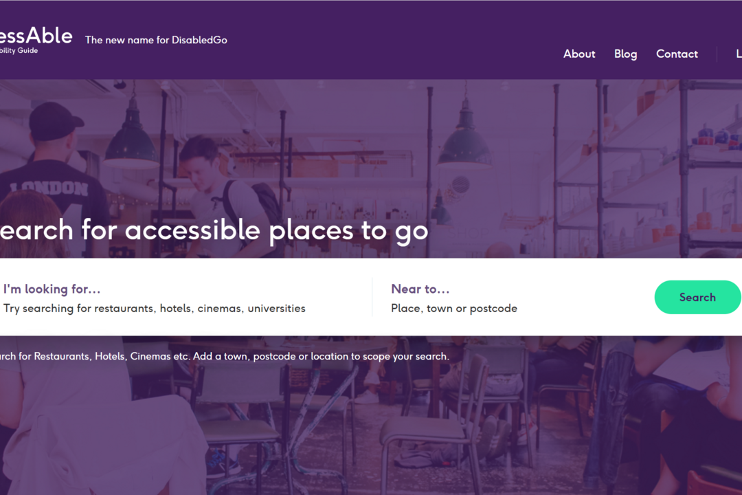 Screenshot of AccessAble website
