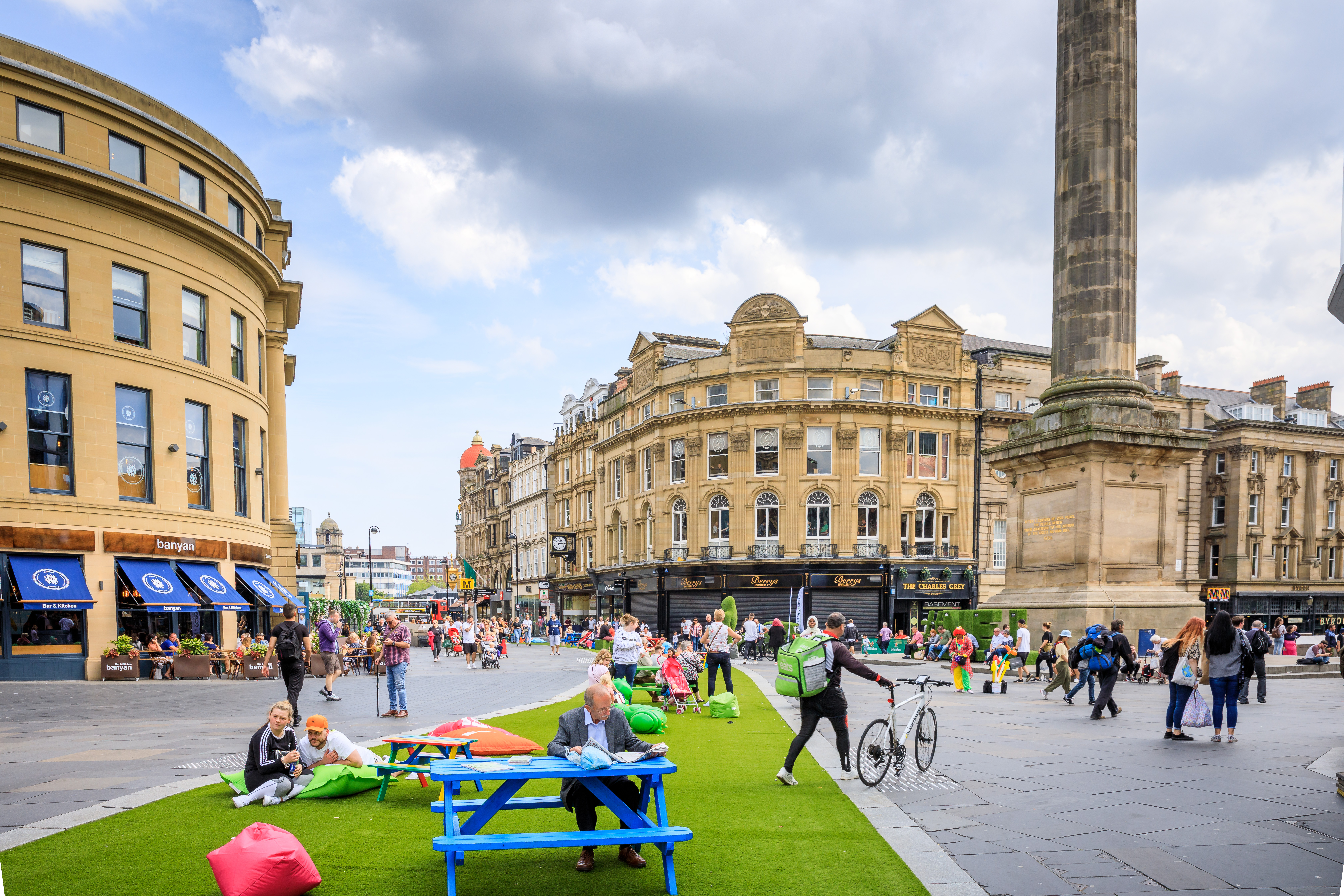 Una toma exterior de Grainger Town en Newcastle